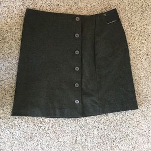 Army green skirt